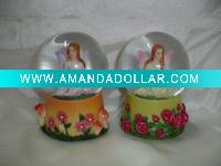 Wholesale polyresin angel water ball (water globe crafts, angel globe)