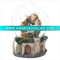 Wholesale Polyresin crafts with reindeer snow globe/water globe gifts