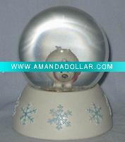 Wholesale polyrsin christmas white bear waterball decoration
