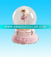 Wholesale polyresin ballet snow globe