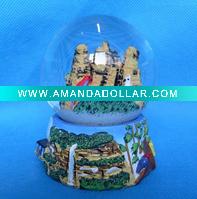 Wholesale moutain scenery resin water globe for souvenir ( T-WB46)