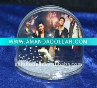 plastic photo frame snow globes for souvenir gift