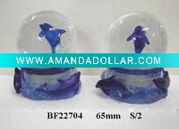 Wholesale dolphin polyresin water globe ball(polyresin gifts,home decoration)
