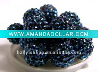 Wholesale Cheapest!! Wholesales Price Jewelry Fashionable Resin ball Beads!! Newest!! Navy Blue Color!!