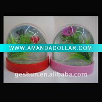 photo frame snow globe with flower