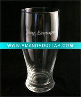 Wholesale CLEAR WITH DECAL BEER GLASS
