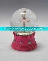 polyresin ballet snow globe