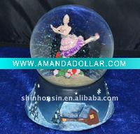 Wholesale acrylic dance snow globes craft
