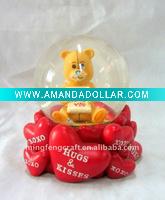 Wholesale Polyresin Valentine's Day Teddy Bear With I love You Water Globe
