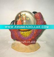 Wholesale Polyresin Paw With Figurines Water Globe Decoration