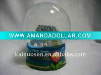 Wholesale 100mm hotsale polyresin snow globe souvenir gift