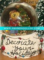 Resin christmas water globe