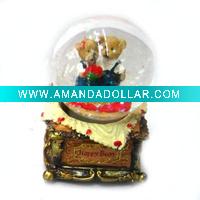Wholesale Resin crafts snow ball