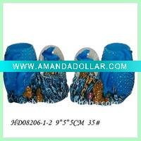 Wholesale Brush holder resin craft with glass ball