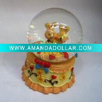Polyresin glass water globe