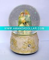 Wholesale Polyresin religion holy family glasses water globe