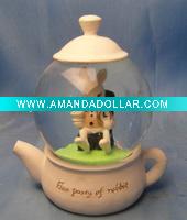 Wholesale Fashion water glass globe with rabbit