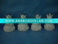 Wholesale White resin angel water ball set