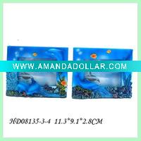 Wholesale 11.3*9.1*2.8cm resin photoframe with dolhpin