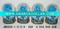 Wholesale cute dolphin polyresin water ball