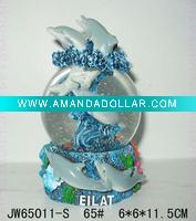 Wholesale 65mm dolphin polyresin water ball