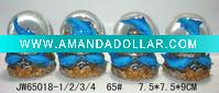Wholesale 65mm dolphin polyresin water ball