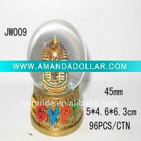 Egyptian resin figurines snow globe