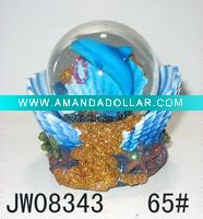 65mm dolphin polyresin water ball