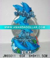 crystal gift with dolphin for home decoration