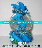 65mm dolphin polyresin water ball