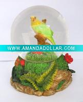 Polyresin bird water globe decoration craft