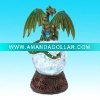 Polyresin Dragon Sphere Water Globe