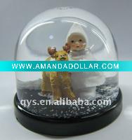 clear acrylic snow globe