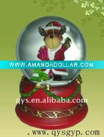 Wholesale resin dog glass snow globe