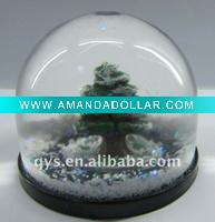 christmas tree snow globe