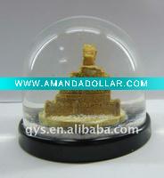 building snowflake snow globe