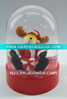 christmas deer snow globe