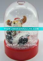 cartoon deer snow globe