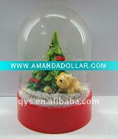 Christmas tree snowflake snow globe