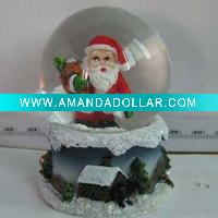 Glass ball santa claus