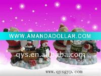 Santa Claus and snow globe