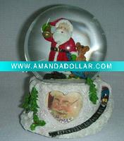 Glass globe santa claus