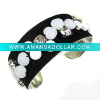 Metal crystal costume jewelry fashion bangles