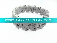 Wholesale Synthetic costume white stone jewelry fashion beads bangles
