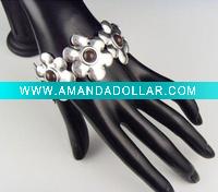 Wholesale fashion costume flower elastic bangle