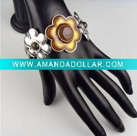 Wholesale Top fashion costume flower elastic bangle