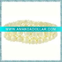 fashion jewelry elastic white freshwater nature pearl costume bracelet