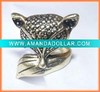 Wholesale Evil eye fox finger ring cheap costume jewelry