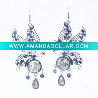 Wholesale antique silver butterfly shaped earrings,costume jewelry