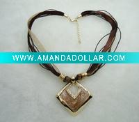 Wholesale ribbon necklace, costume jewelry